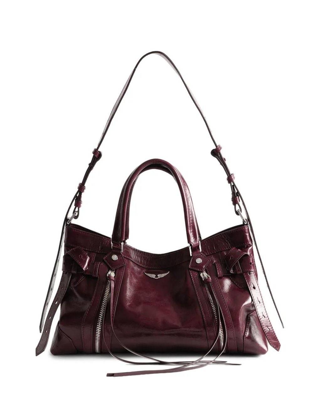 Zadig & Voltaire Purple Madison Small Vintage Patent Bag