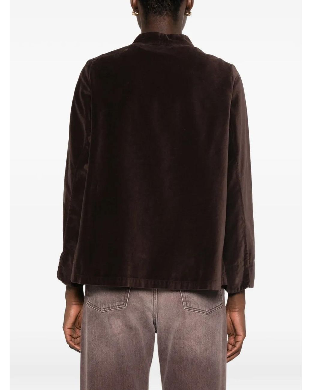 ROSSO35 Brown Button-Up Jacket