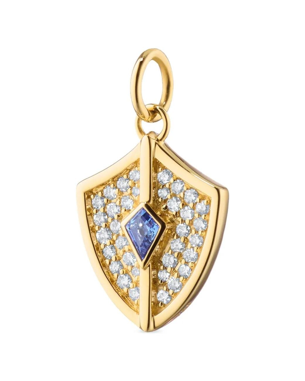 Monica Rich Kosann Metallic Collier Fearless Serti De Saphirs Et De Diamants