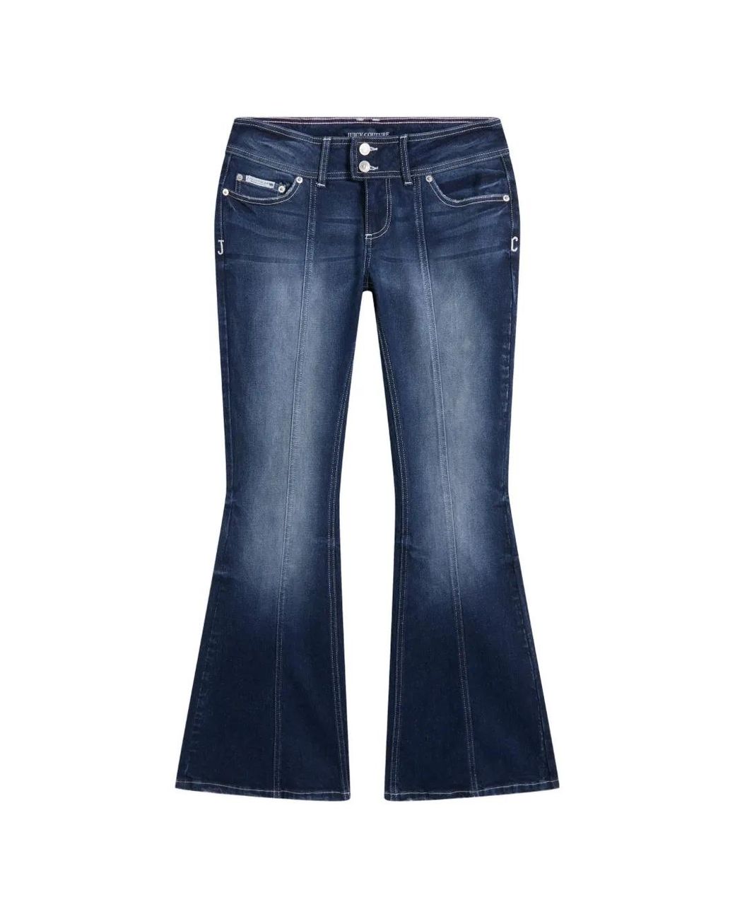 Juicy Couture Blue Jean Évasé À Broderies