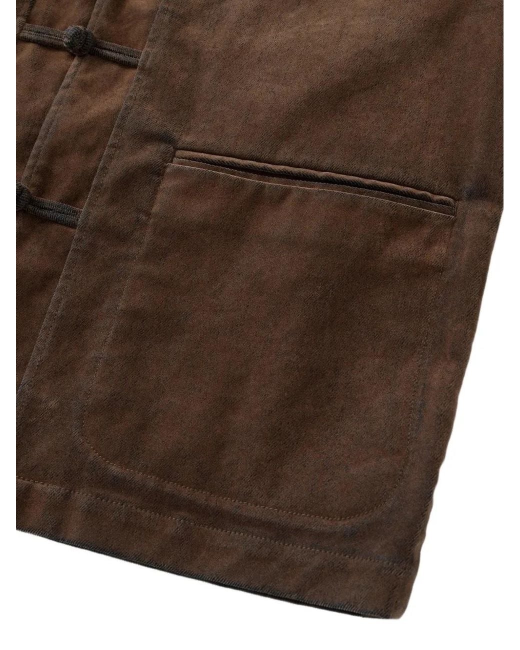 Shanghai Tang Brown Denim Jacket for men