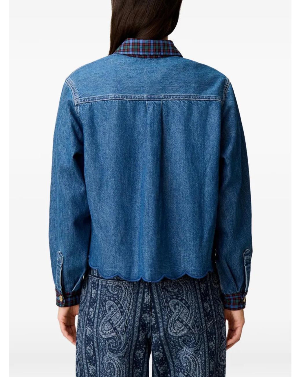 Claudie Pierlot Blue Cotton Denim Shirt