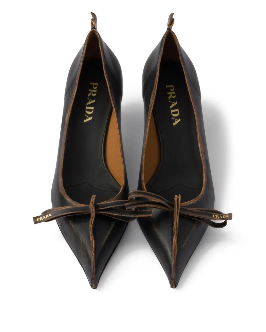 Prada Brown Pumps Mit Schleifen 55Mm