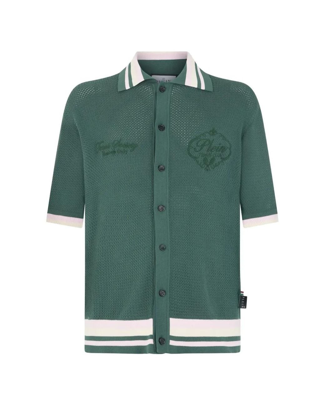Philipp Plein Green Tennis Shirt for men