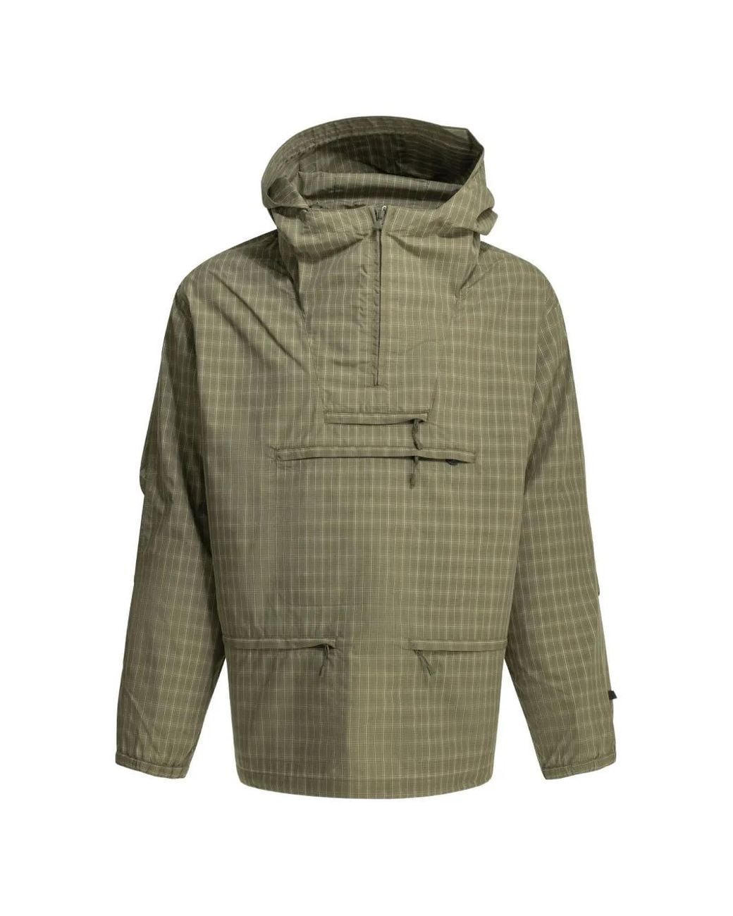 Daiwa Pier39 Green Check-Pattern Hooded Coat for men