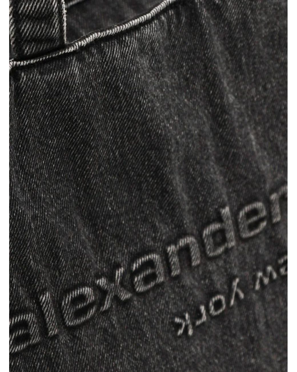 Alexander Wang Black Sac À Logo Embossé