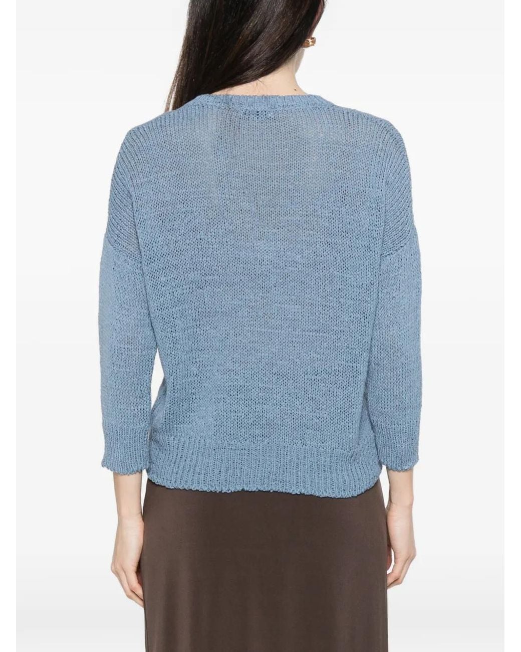 Base London Blue V-Neck Sweater