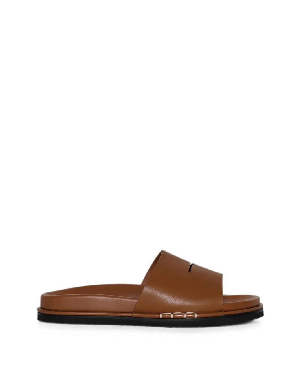 J.W. Anderson Brown Fussbett Leather Sandals for men