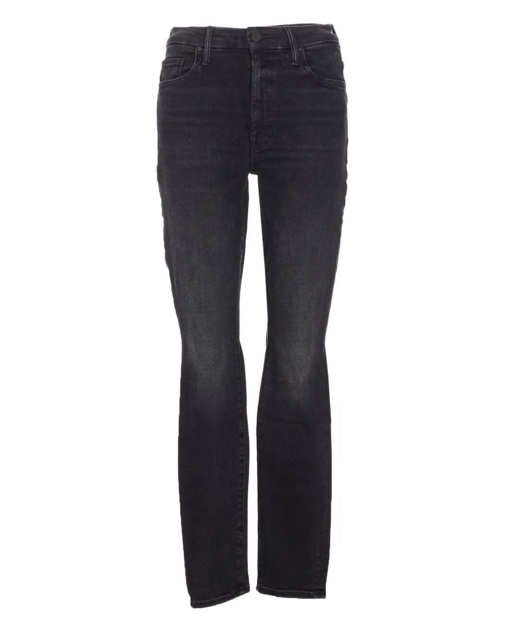 Mother Blue Cotton-Blend Jeans