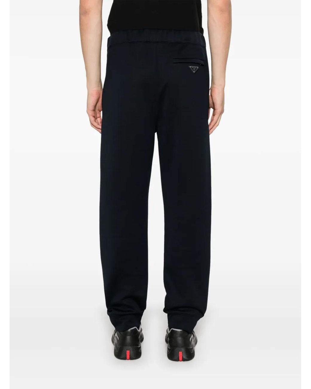 Prada Blue Triangle-Logo Track Pants for men