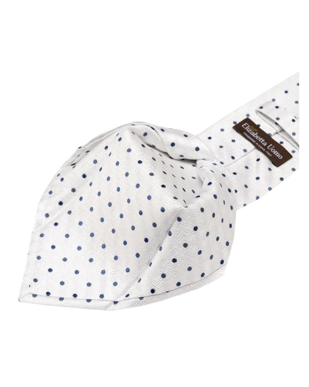 Elizabetta White Tiburtina Chevron-Patterned Tie for men