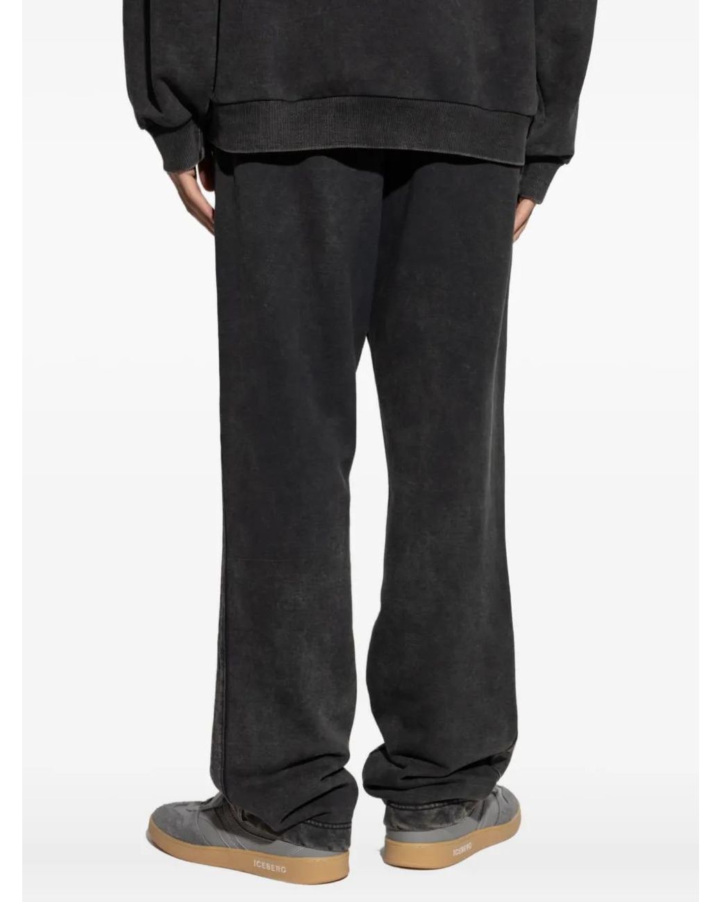 Iceberg Black Logo-Patch Hoodie for men