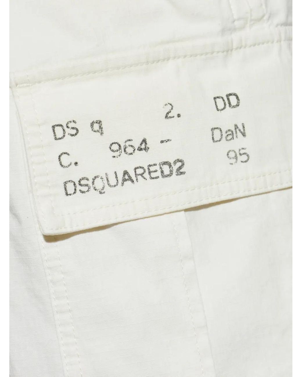 DSquared² White Ripstop Cargo-Pockets Shorts for men