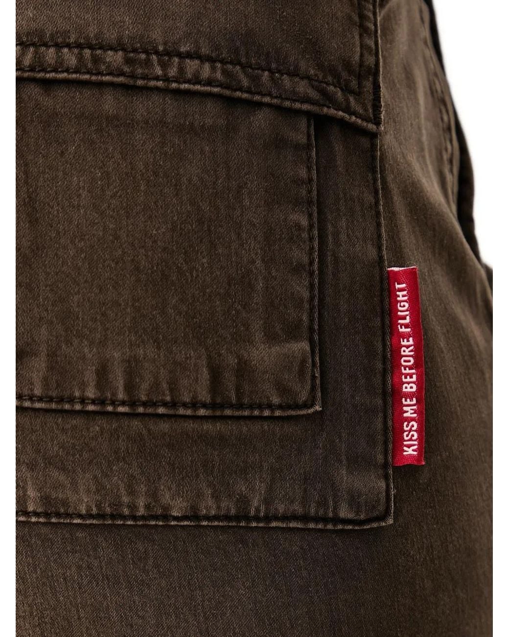 Aeronautica Militare Brown Pantalon À Poches Cargo