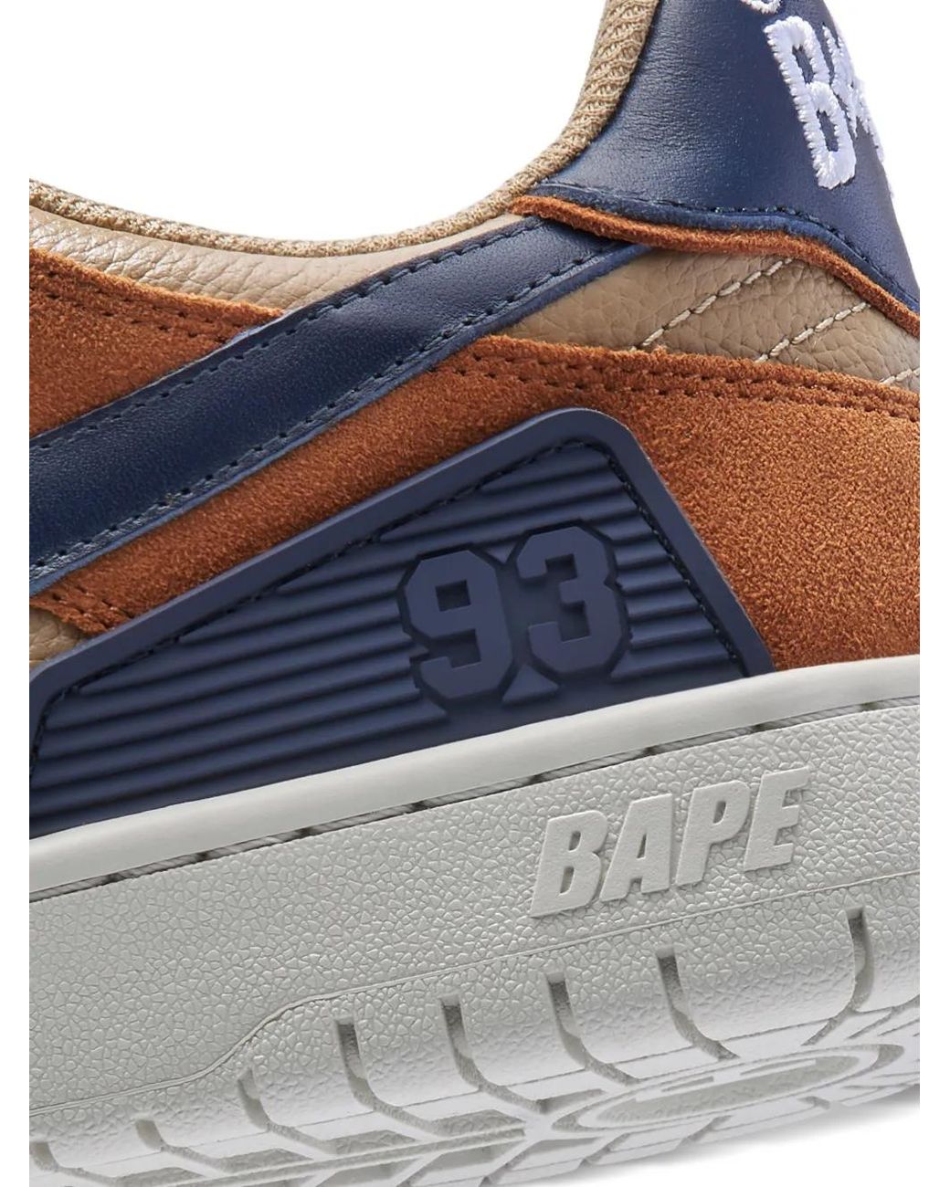 A Bathing Ape Sneakers Met Sterpatch in het Brown