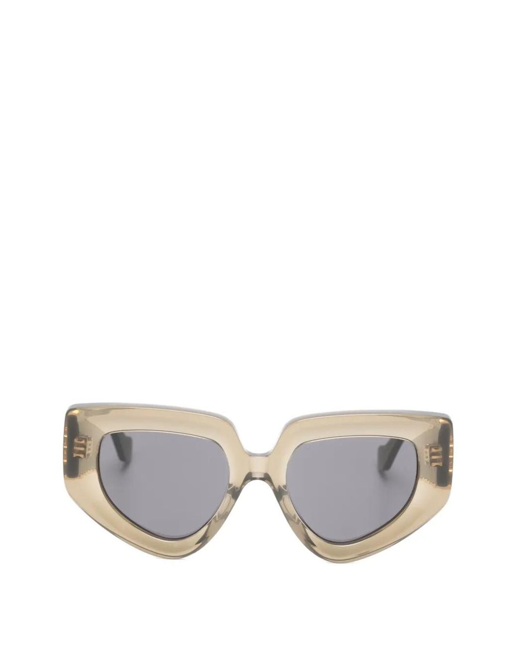 Loewe Gray Anagram Round-Frame Sunglasses