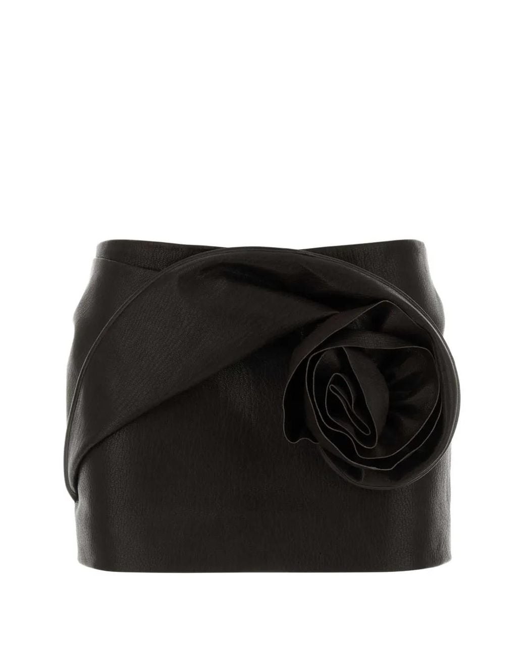 Magda Butrym Black Leather Mini Skirt