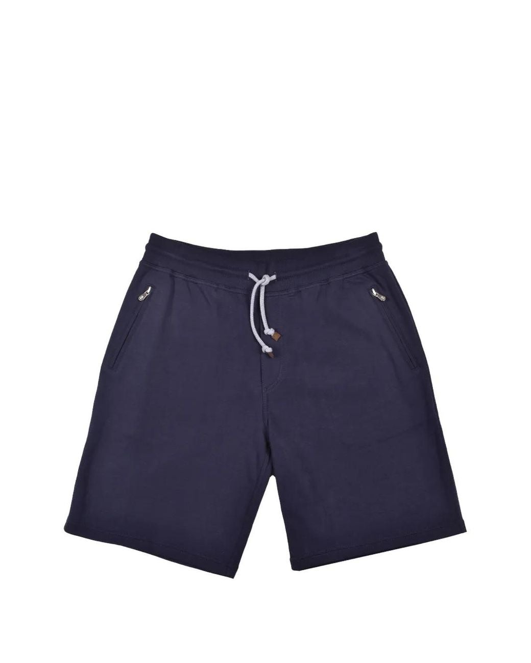 Brunello Cucinelli Blue Short À Taille À Lien De Resserrage for men