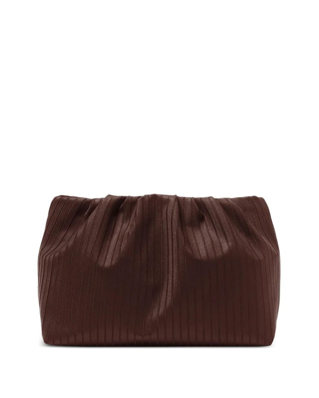 Eres Brown Soiree Paradise Ruched Clutch Bag
