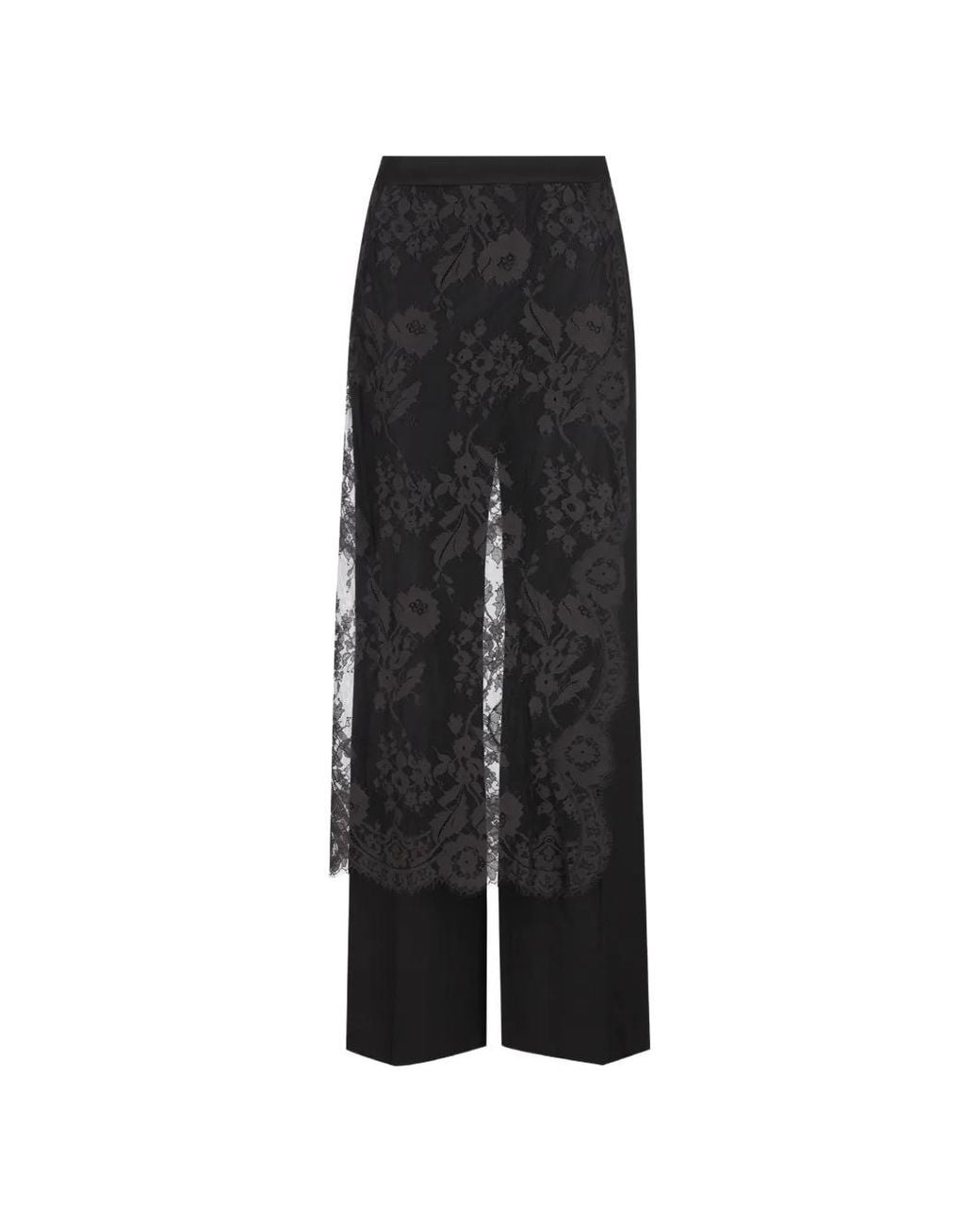 Zimmermann Black Valiant Lace-Panel Trousers