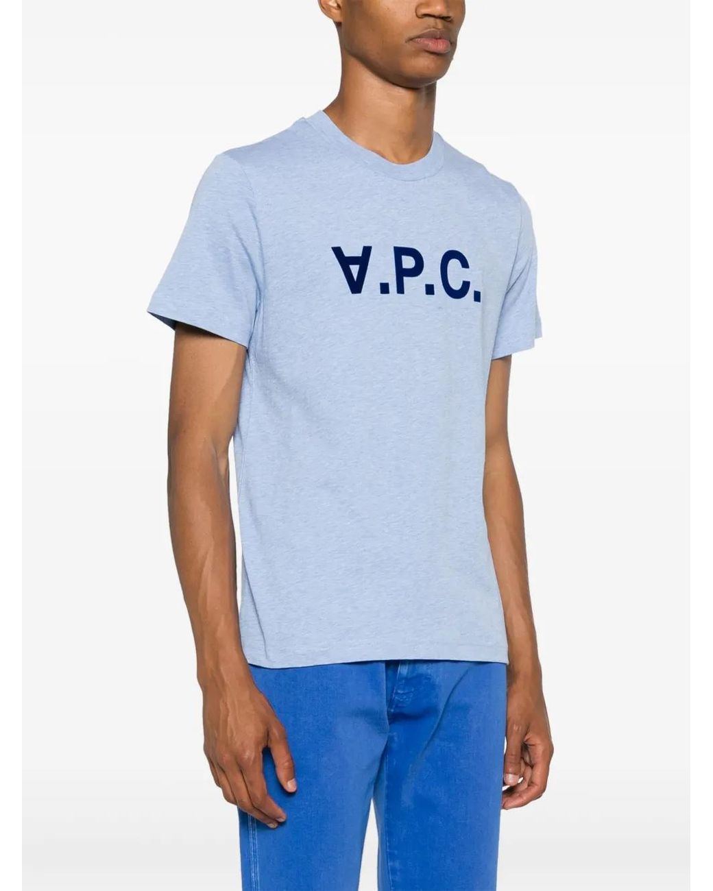 Camiseta Con Logo A.P.C. de color Blue