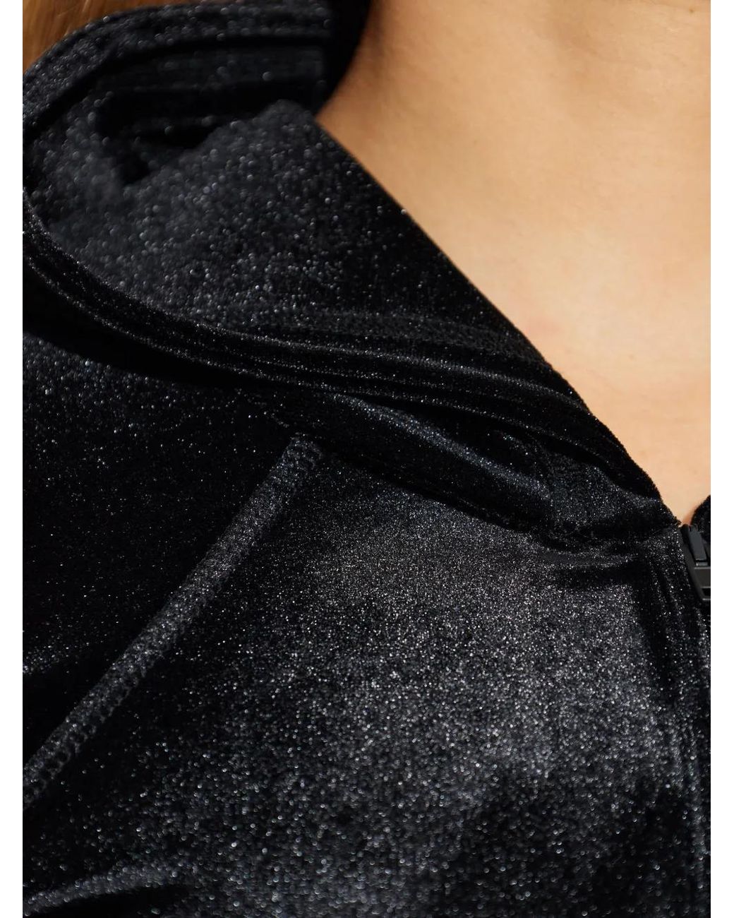 Vetements Black Zip-Fastening Hooded Bodysuit