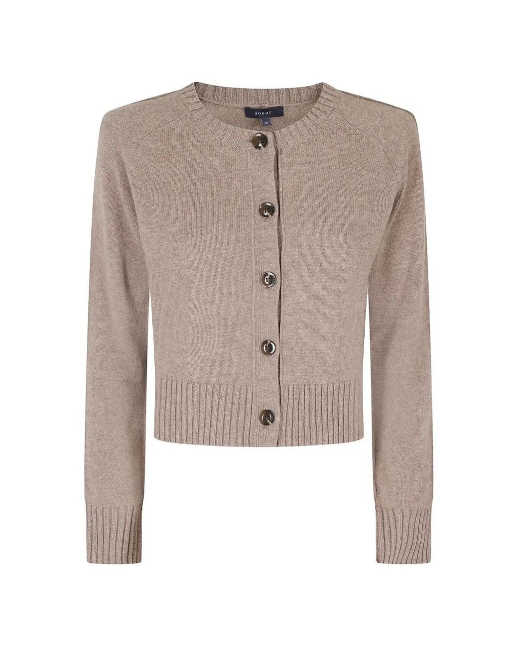 Soeur Natural Virginia Round-Neck Cardigan
