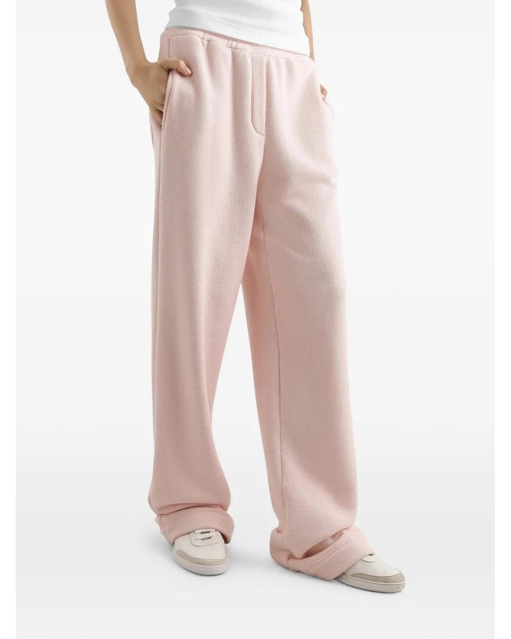 Dolce & Gabbana Pink Embroidery Pocket Track Pants