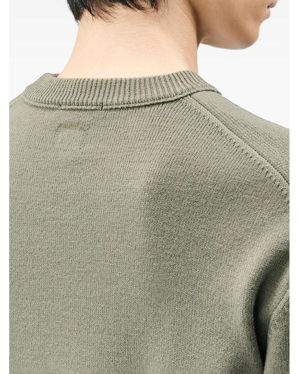 C P Company Green Metropolis Series Extrafine Merino Wool Crewneck Sweater for men