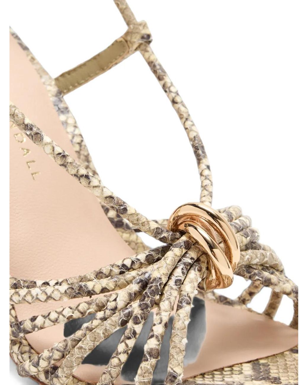 Loeffler Randall Metallic Mareka Snake-Effect Sandals