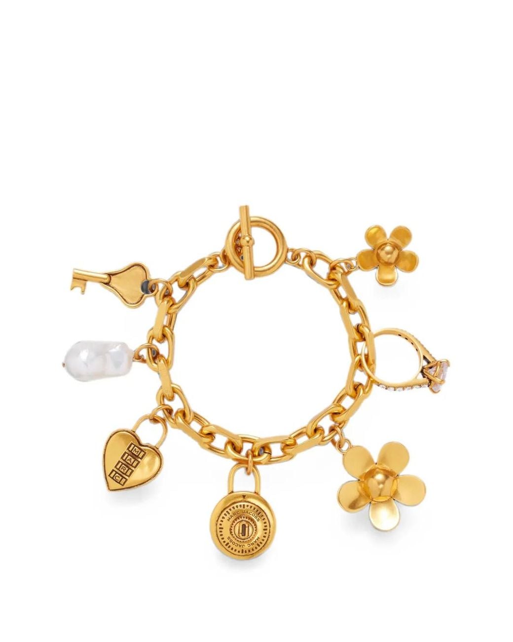 Marc Jacobs Metallic Love Letter Charm Bracelet