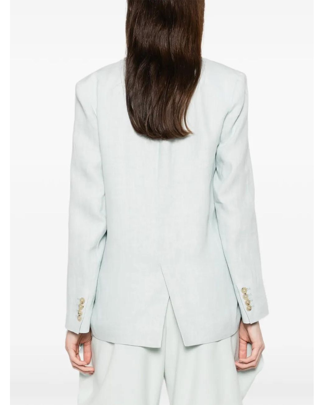Forte_forte White Chic Single-Breasted Blazer