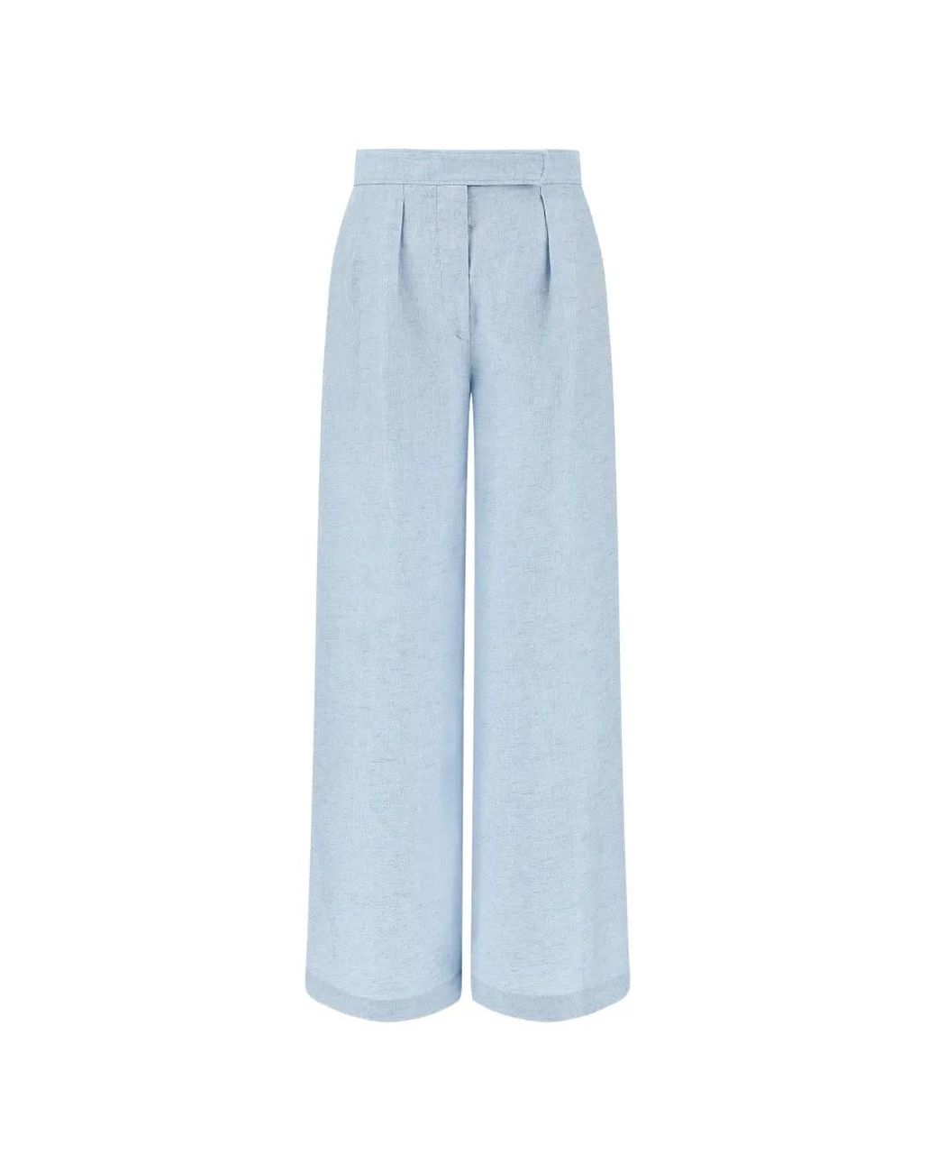 Paul & Shark Blue Pleated Tailored Trousers