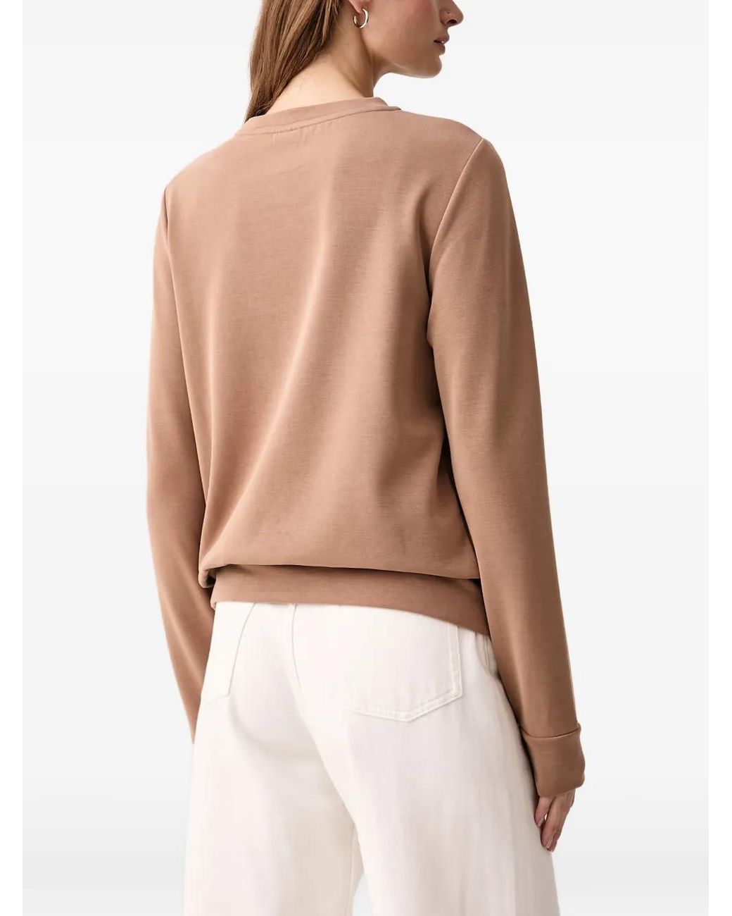 Colmar Natural Crew-Neck Logo-Patch Sweatshirt
