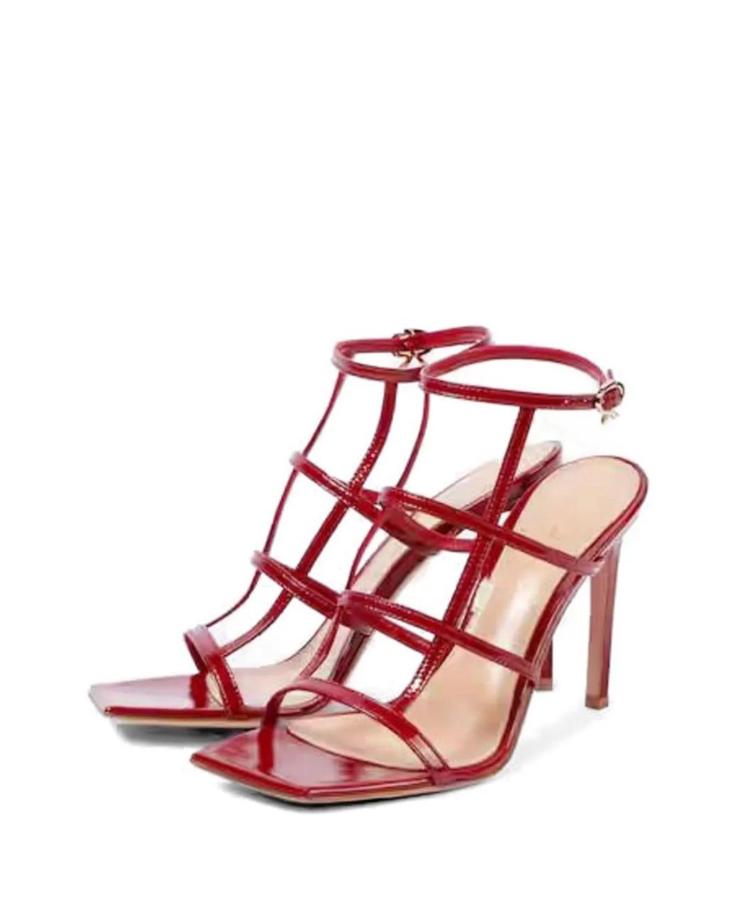 Gianvito Rossi Pink Rossi Mondry Patent Leather Sandals