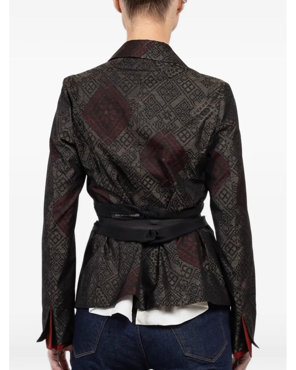 Chaqueta Con Estampado Geométrico Ibrigu de color Black