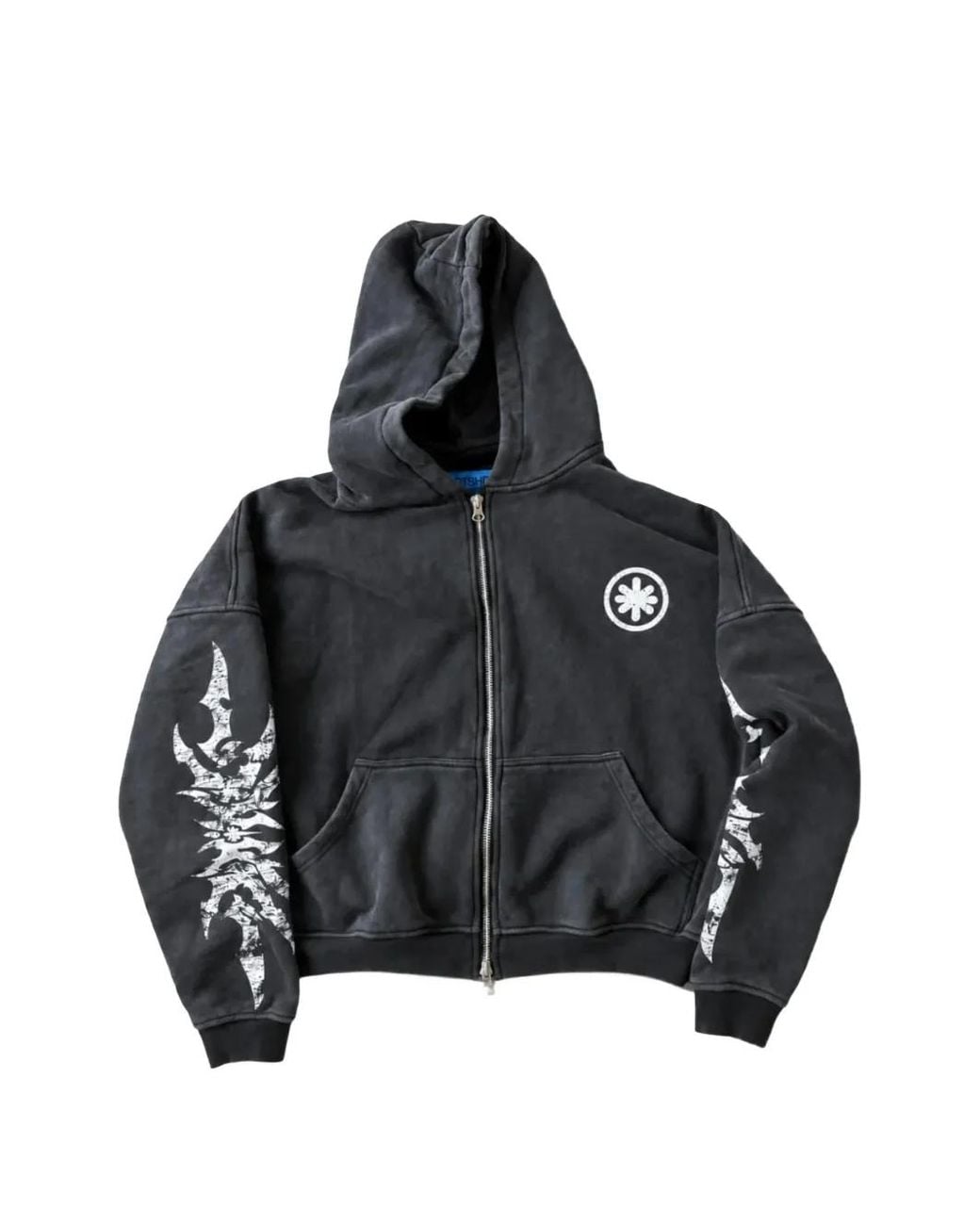 If Printable LOSTSHDWS Graphic-Print Zip-Up Hoodie in Black for Men | Lyst