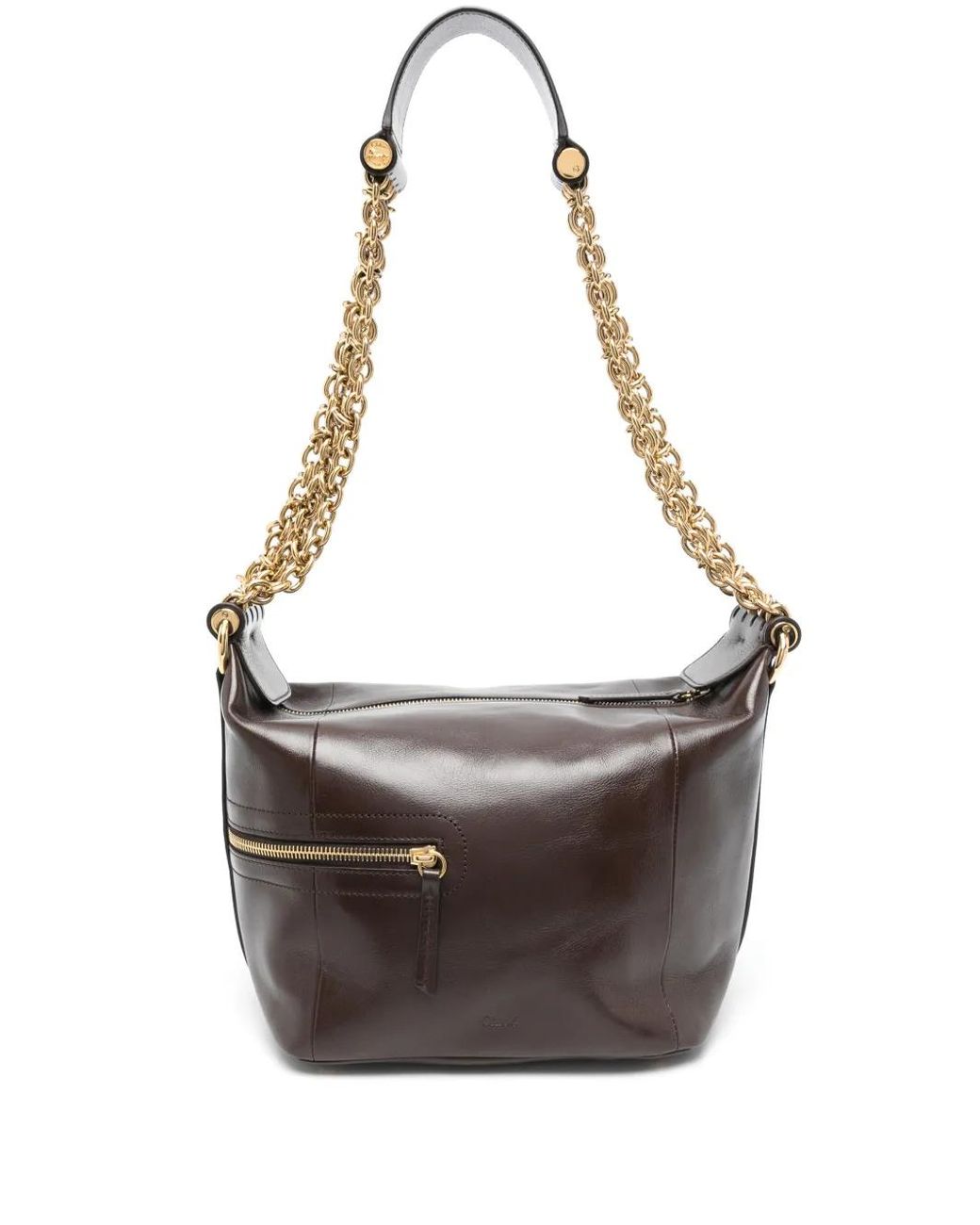 Chloé Brown Camera Chain Shoulder Bag