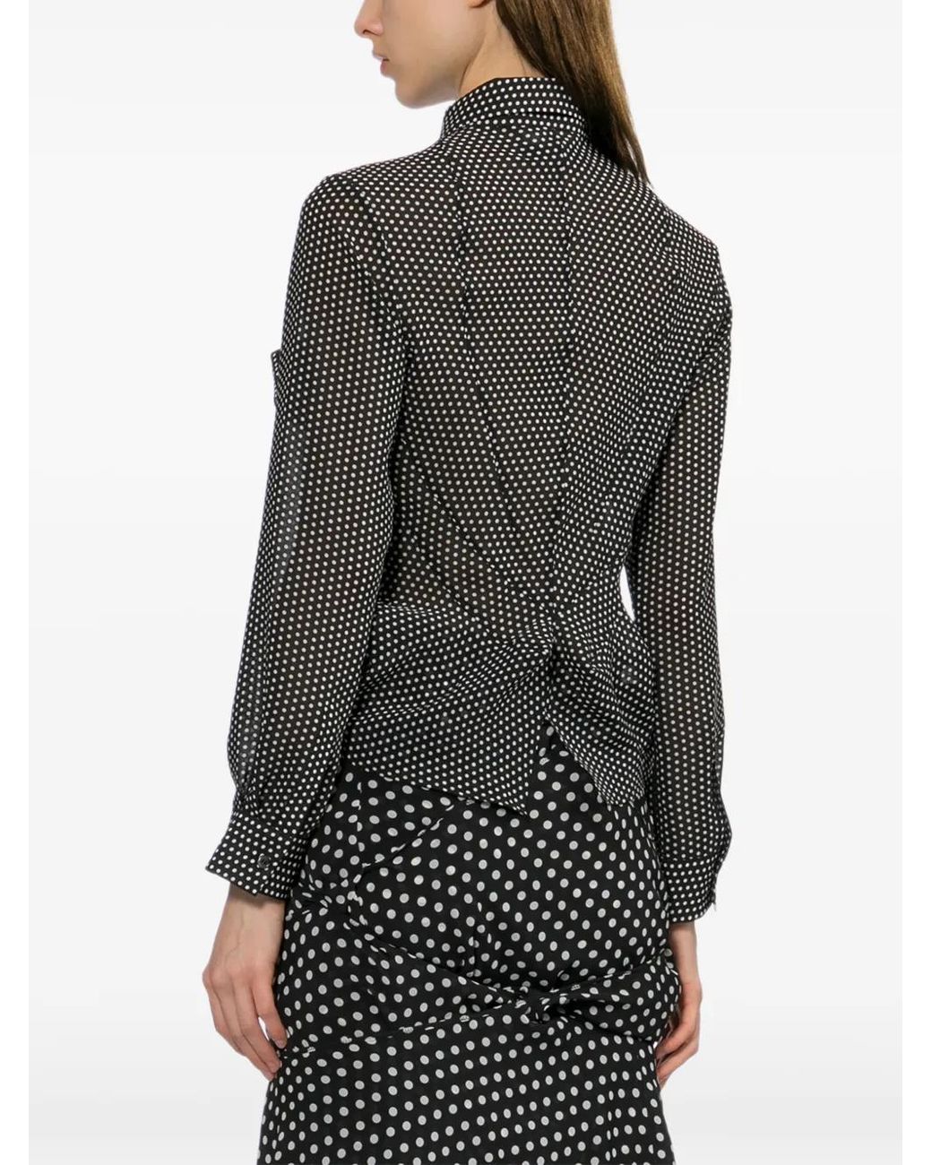 Junya Watanabe Black Polka Dot Blouse