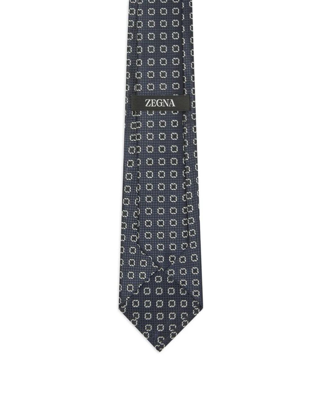 Zegna Blue Silk Tie for men