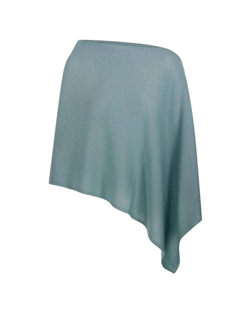 Be You Blue Asymmetric Poncho
