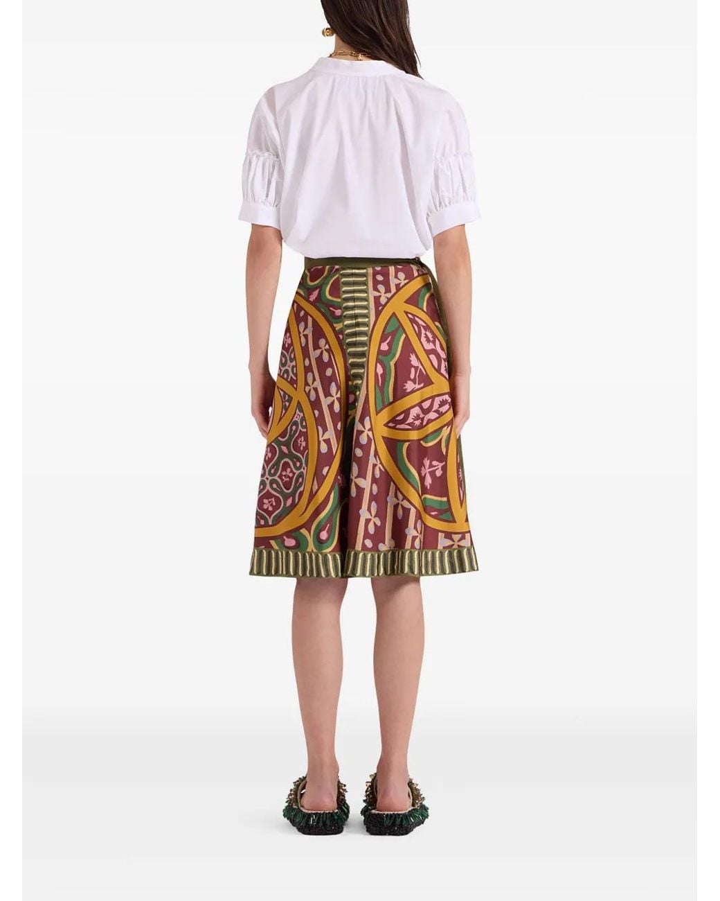LaDoubleJ Red Pareo Midi Skirt
