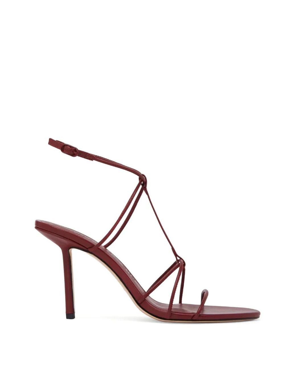 STUDIO AMELIA Pink Minuit Strappy Leather Sandals