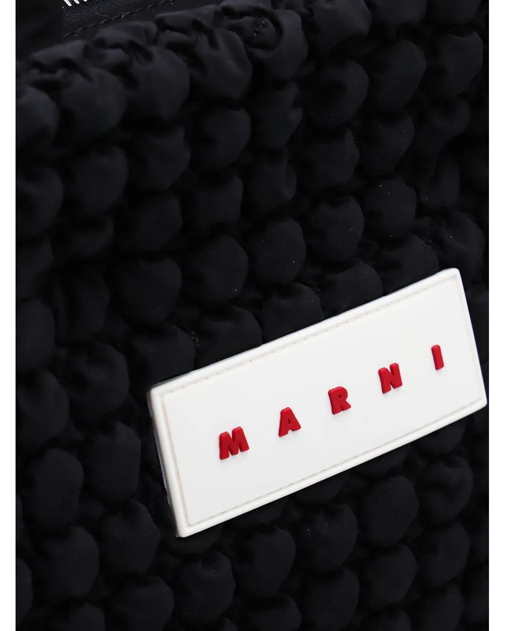 Bolso Shopper Con Parche Del Logo Marni de hombre de color Black