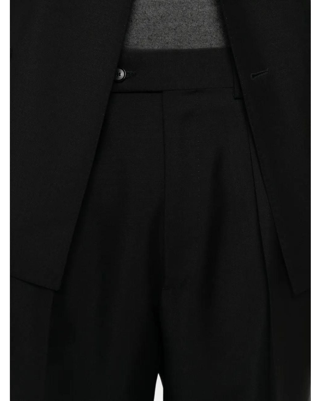 Caruso Black Costume Croisé À Revers Pointu for men