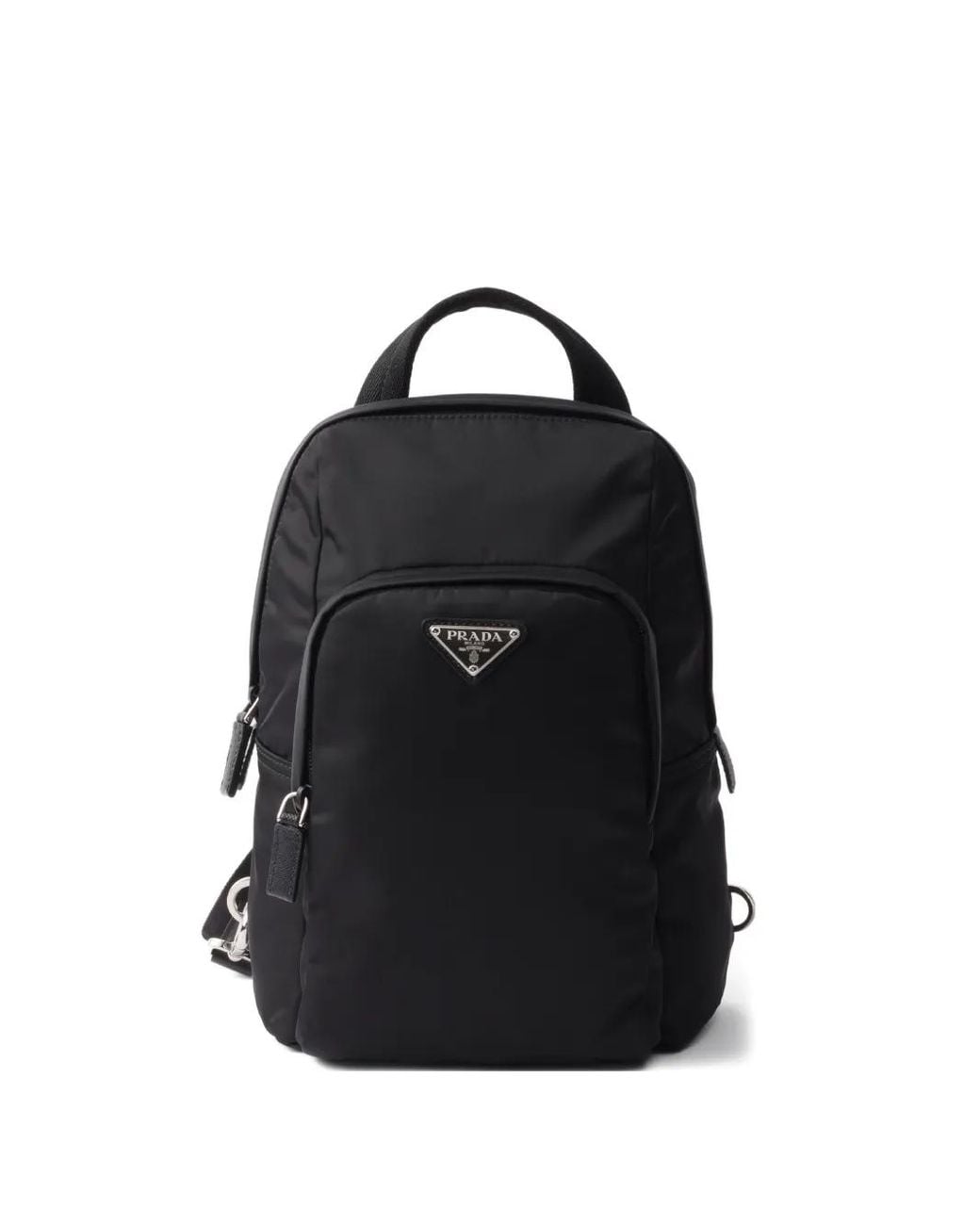 Prada Rucksack Mit Triangel-Logo in Black für Herren