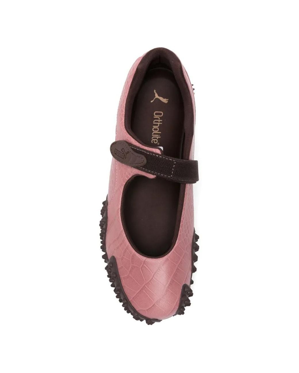 PUMA Pink Mostro Fey Croc-Effect Sneakerinas