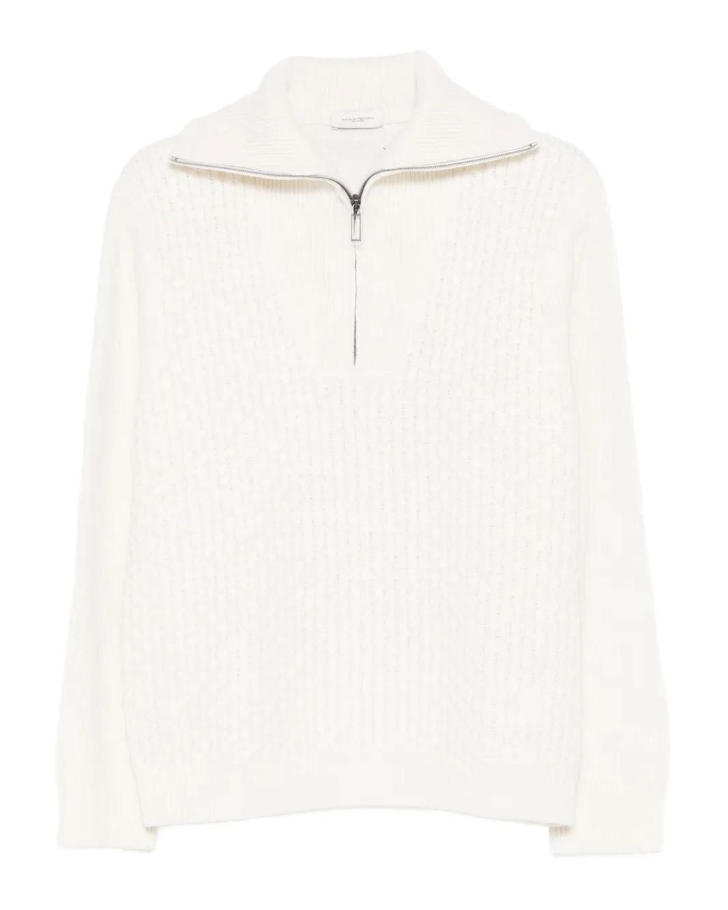 Paolo Pecora White Cable-Knit Jumper for men