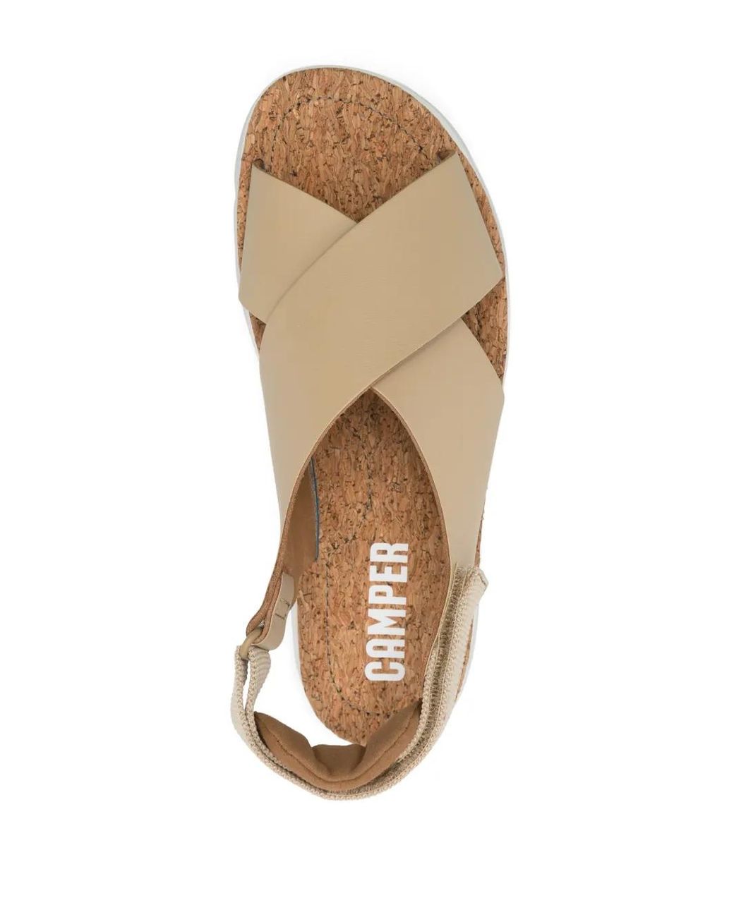 Camper Natural Oruga Flat Sandals
