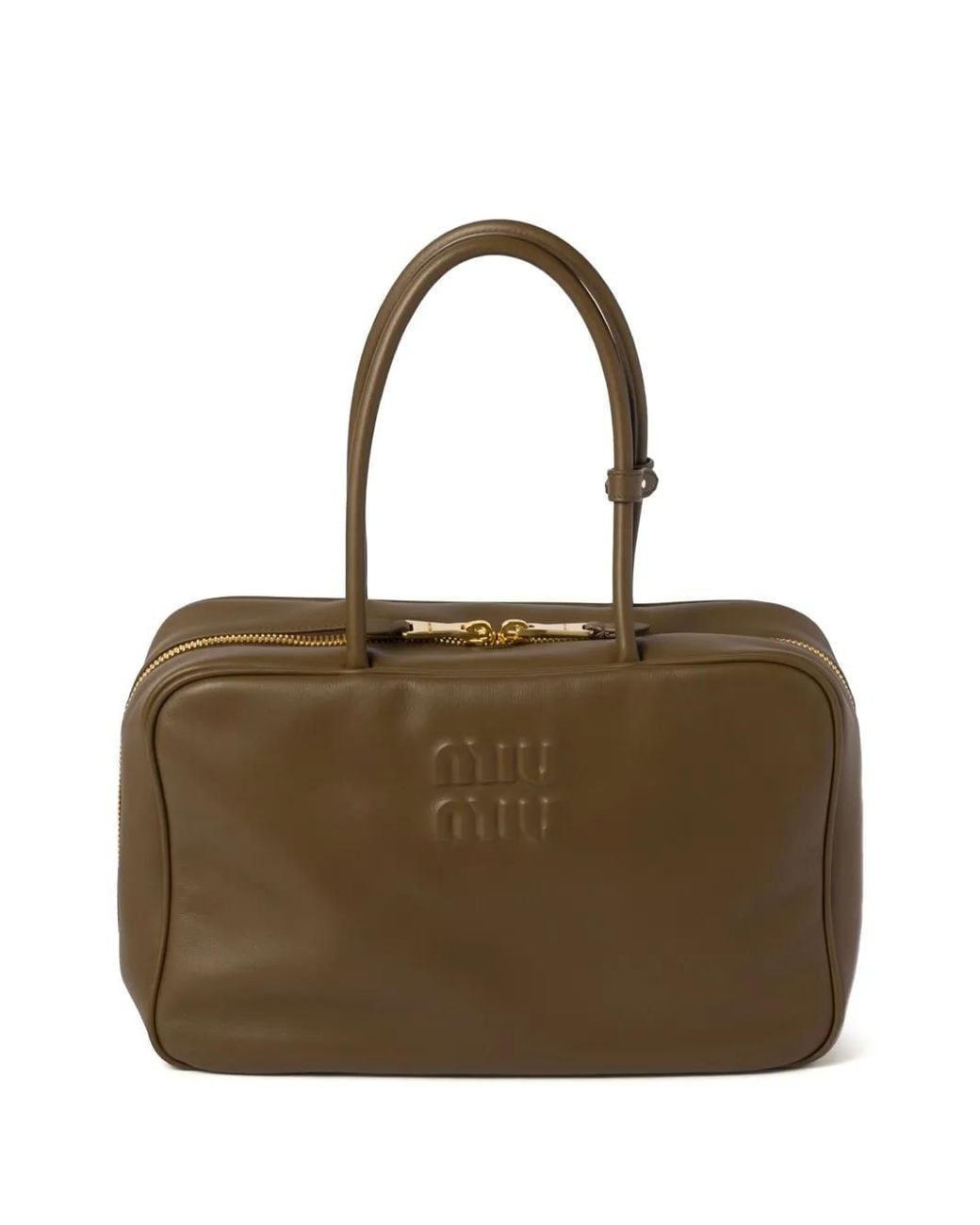 Miu Miu Brown Leather Beau Tote Bag